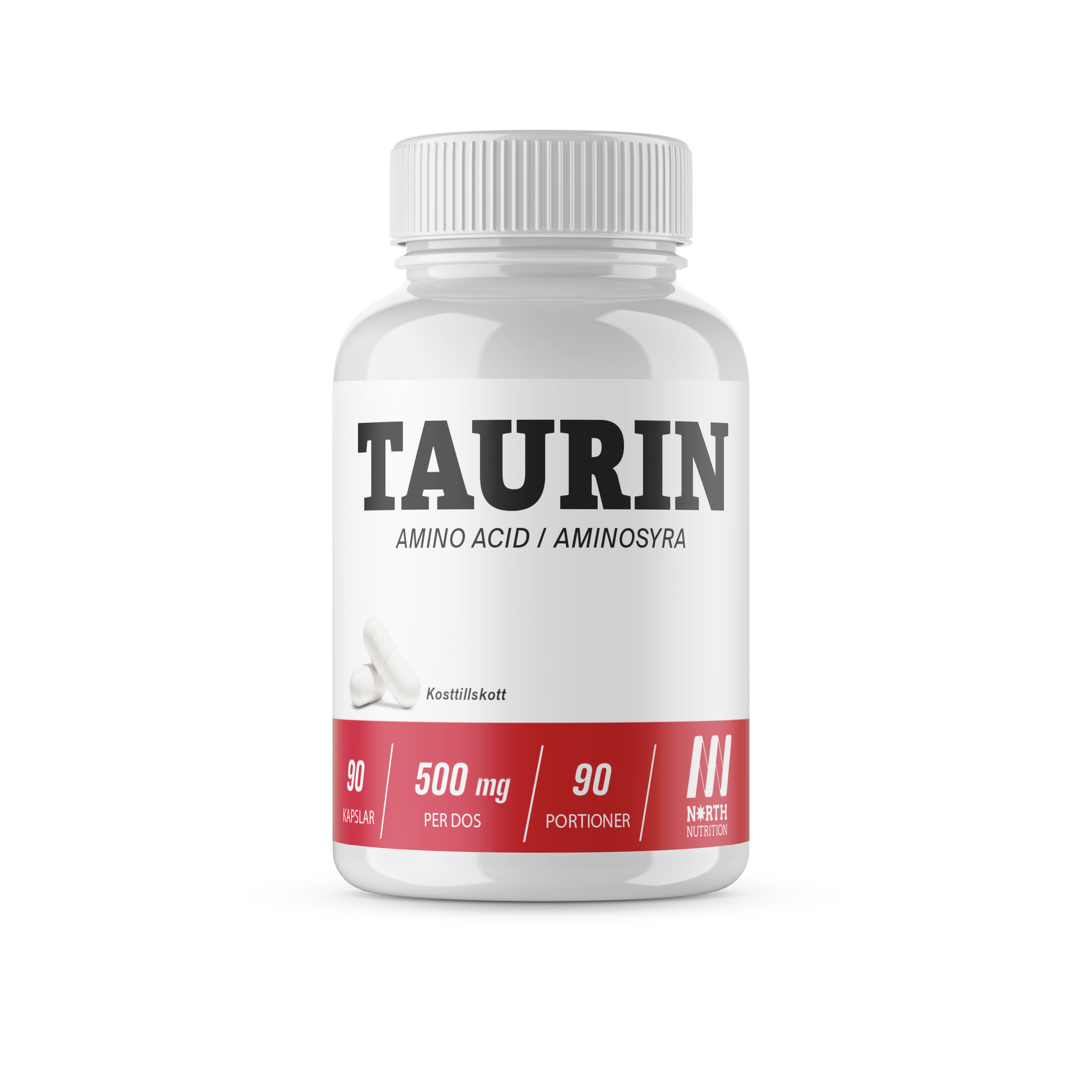 North Nutrition Taurin 500mg 90 Kapslar