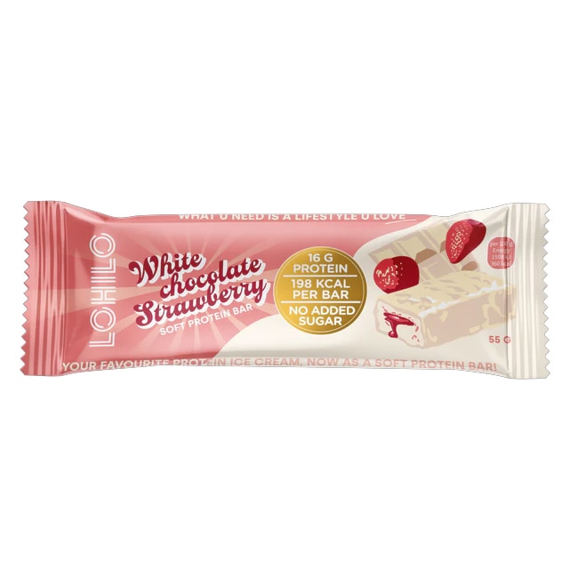 Lohilo Soft Protein Bar White Chocolate Strawberry 55g