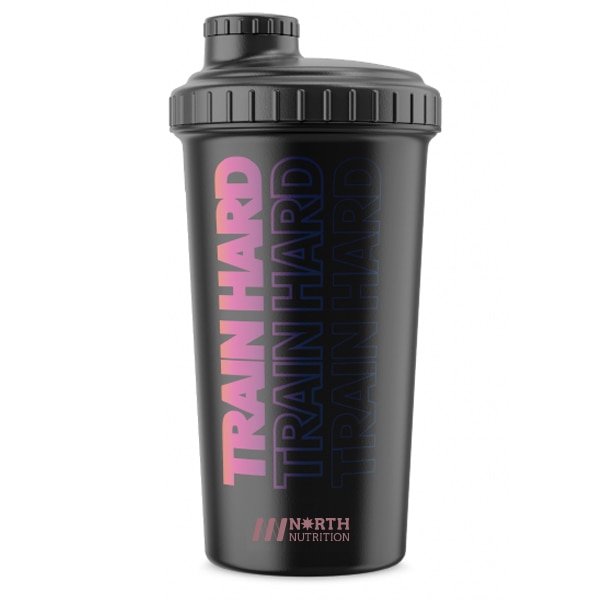 North Nutrition Shaker Train Hard Black/Purple 700ml