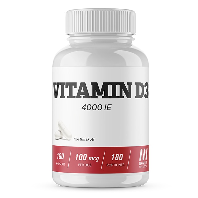 north nutrition vitamin d3 180kapslar