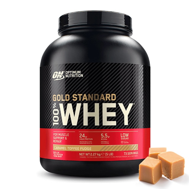 optimum gold standard whey 2,27kg caramel toffee fudge