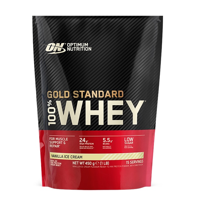 optimum whey vanilla ice cream 450g