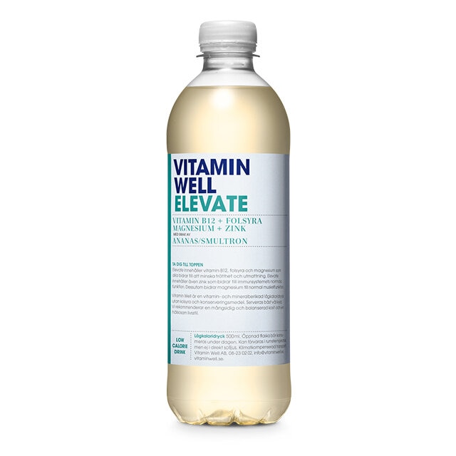 vitaminwell elevate ananas smultron 500ml